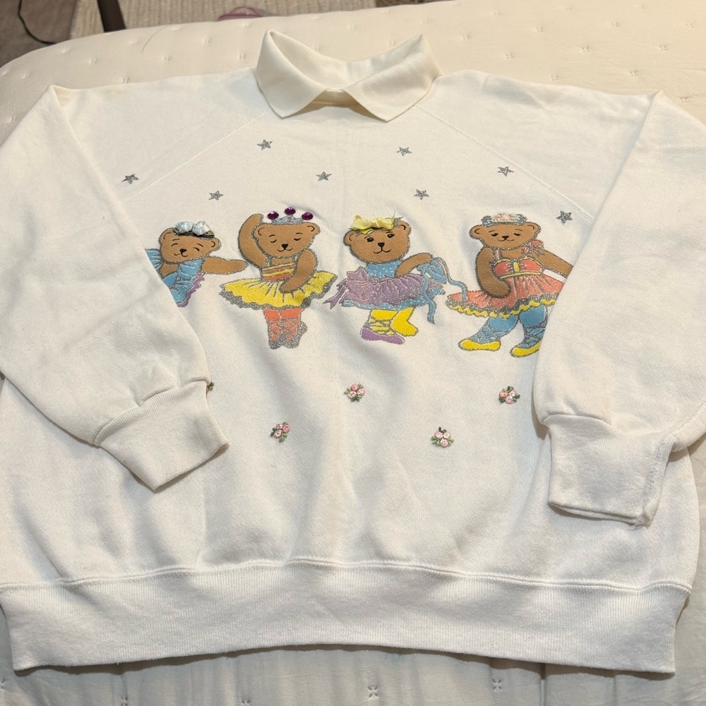 Vintage Women’s Collared Sweatshirt EZL By Marcy ‘n  Me XL